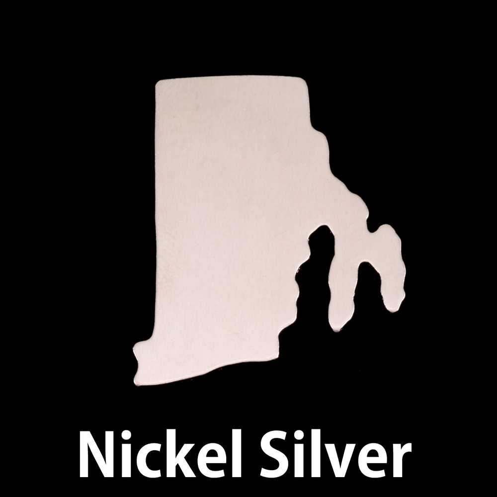 Metal Stamping Blanks Nickel Silver Rhode Island State Blank, 24g